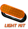 B18OA- Complete Light Kit, 18 Oval Amber Lights, 18 Oval Gromets, and Harness