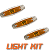 B9PA- Complete Light Kit, 9 Pete Amber Lights, and Harness
